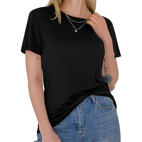 Gayhay Women's Short Sleeve Basic Soft Crew Neck T-Shirt