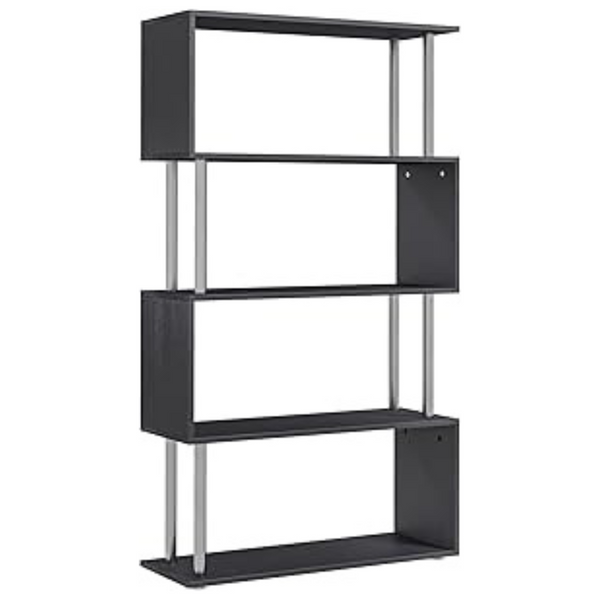 Homcom Modern S-Shaped 5-Tier Room Divider Bookcase