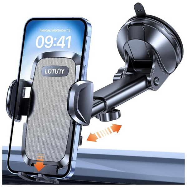 LOTUNY Rotatable Car Phone Holder for Dashboard or Windshield