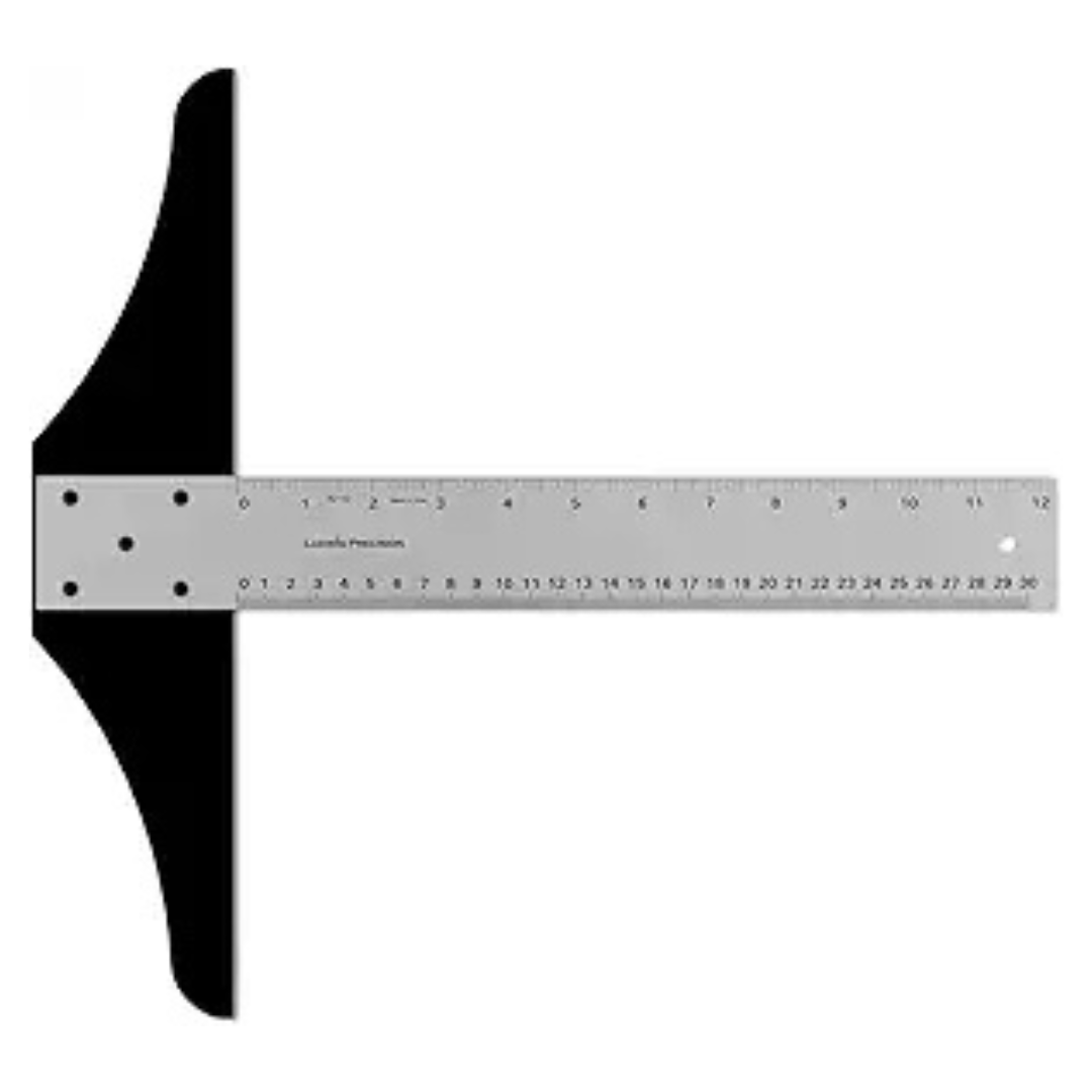 12" Heavy-Duty Aluminum T-Square for Art, Framing & Drafting