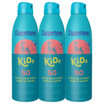 Coppertone Kids Sunscreen Spray SPF 50, Water Resistant Spray Sunscreen (5.5 Oz Can, Pack Of 3)