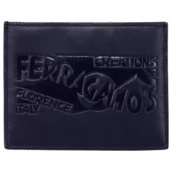 FERRAGAMO Leather Venna Logo Card Case