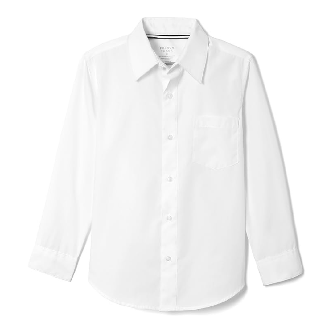 French Toast Boys’ Expandable Collar Button Down Dress Shirt With Long Sleeves