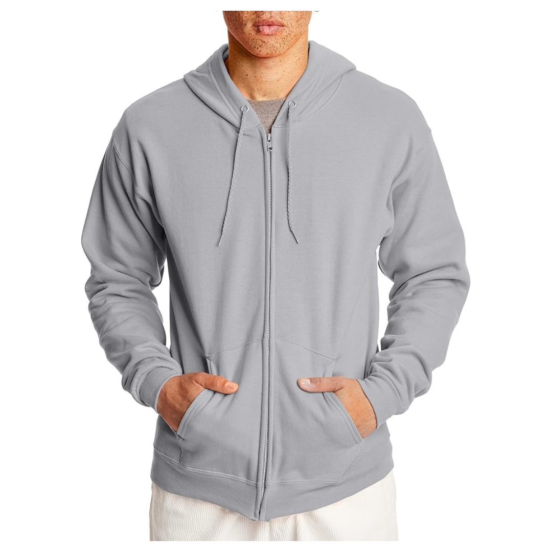 Hanes Men’s EcoSmart Fleece Full-Zip Hoodie Sweatshirt