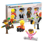 PicassoTiles Profession Character Action Figures Magnet Expansion Pack