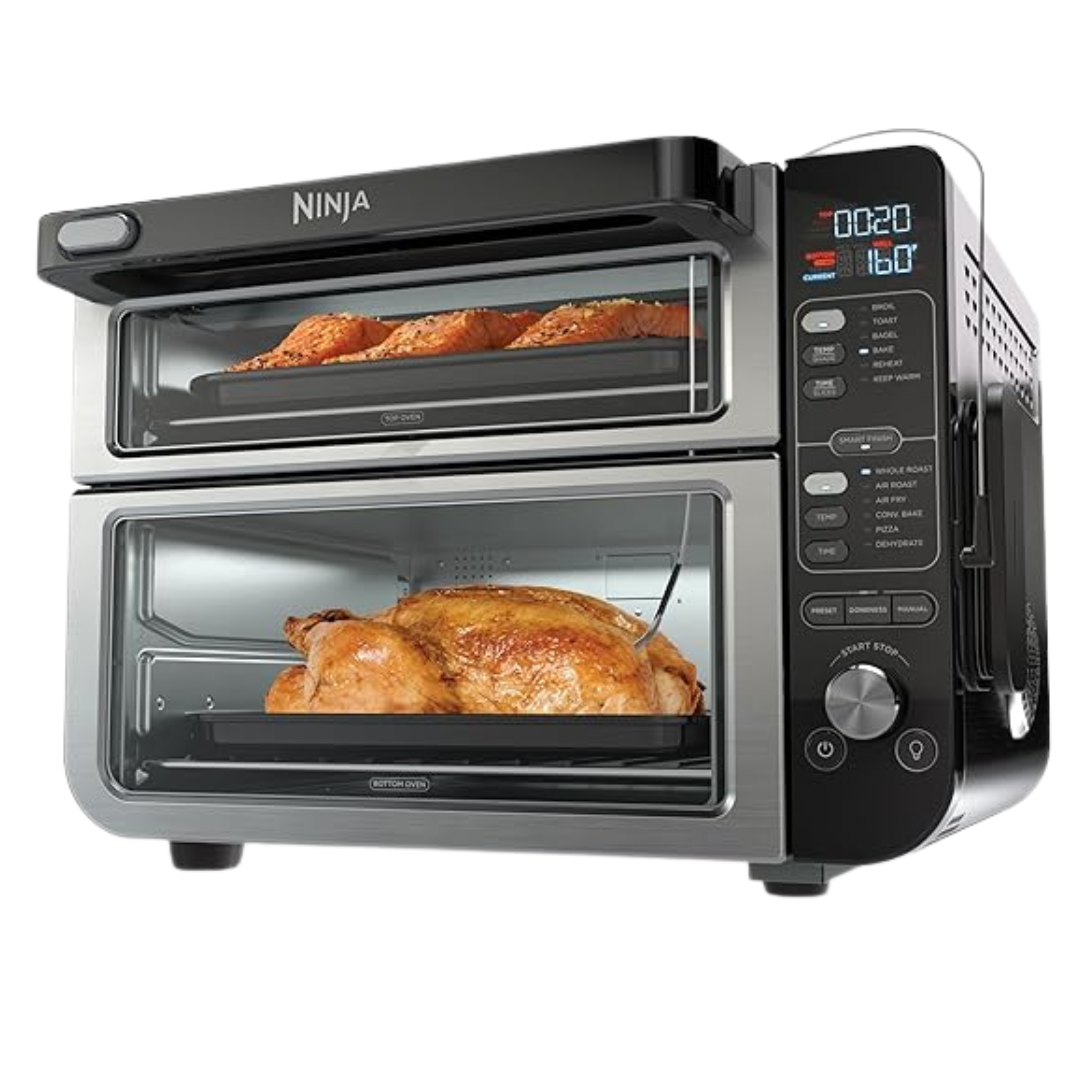 Ninja Smart Double Oven, Rapid Top Convection, Air Fry Bottom, 12-In-1