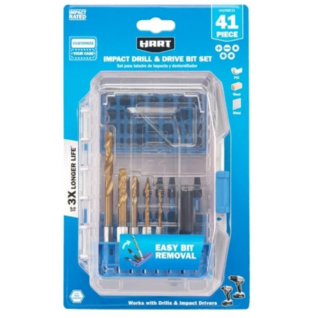 41-Piece HART Impact Drill Bit & Drive Bit Set With Modular Case