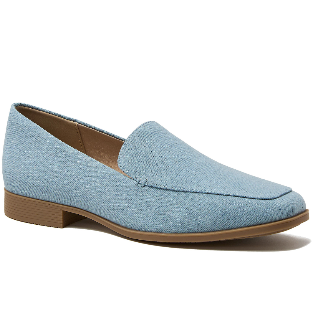 Lands End Women's Classic Denim Loafers (Light Wash)