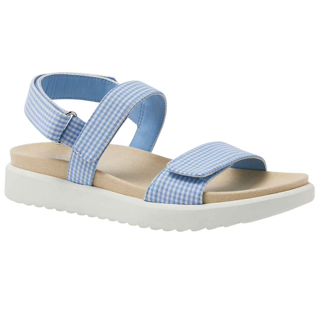 Lands End Women's Comfort Adjustable Gingham Sandals