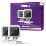 2-Pack Roku Indoor Wired Security Camera W/1080p HD Color Night Vision
