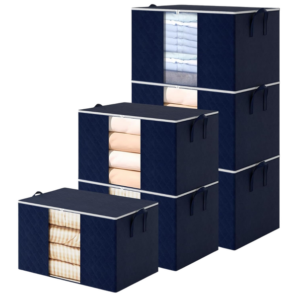 6-Pack Clothes Storage Bags (90L)