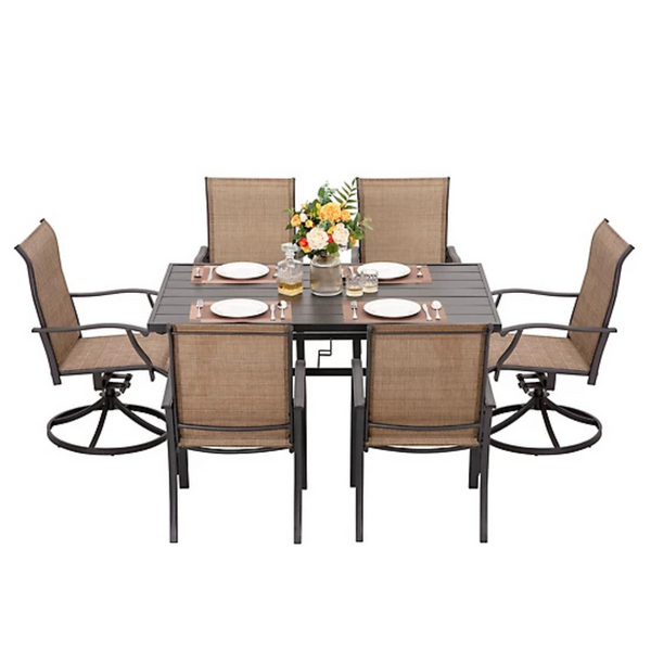 7 -Piece Nuu Garden Black Patio Dining Set