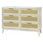Andros 6 Drawer Dresser With Faux Cane Drawer Fronts