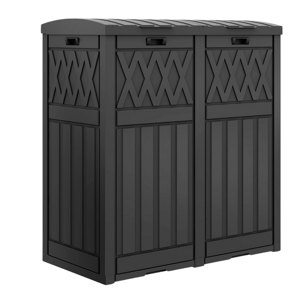 Double Bin 62 Gl. Patio Trash Hideaway
