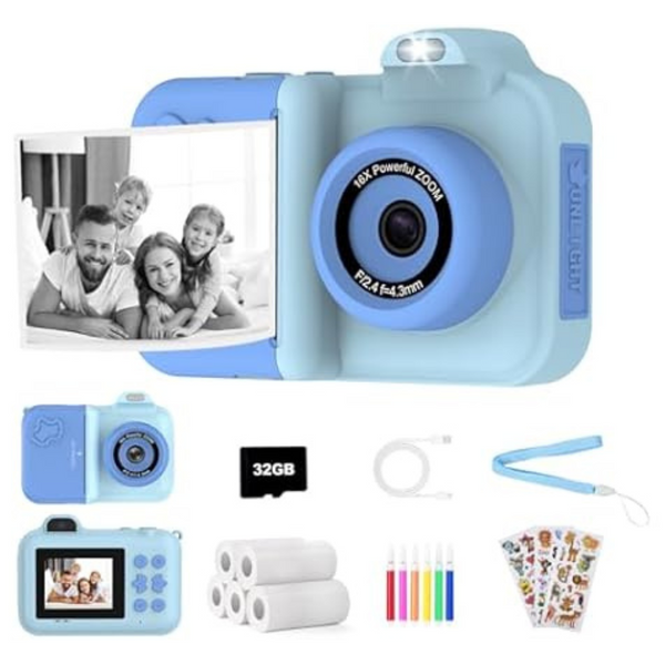 1080P HD Dual-Lens Selfie Instant Print Digital Kids Camera (2 Colors)