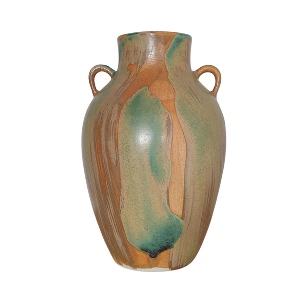 10" Terracotta Pottery Unique Decorative Farmhouse Vase W/ Handle