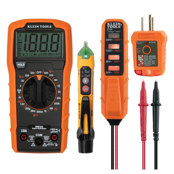 Klein Tools MM320KIT Digital Multimeter Electrical Test Kit