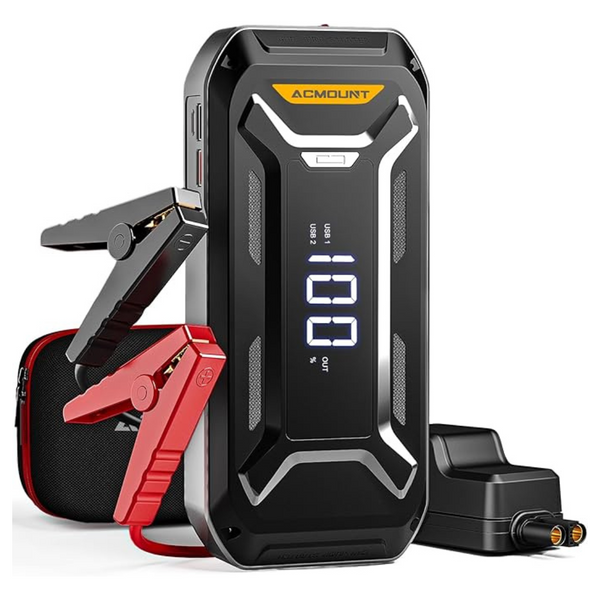 Acmount P120 5000A Peak Car Battery Jump Starter (Up To 10L Gas Engine)