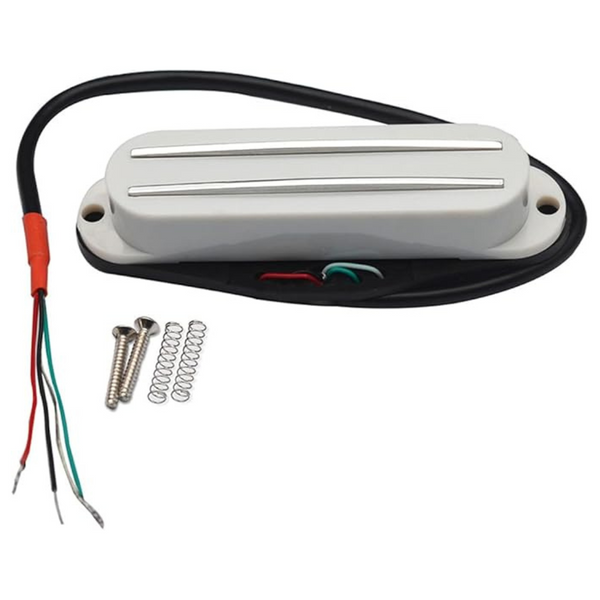 Single-Coil-Sized White Alnico 5 Hot Rail Humbucker