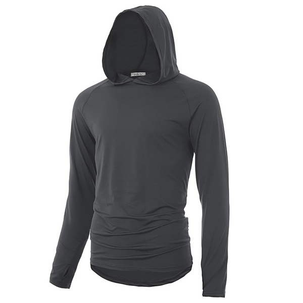 Men's Slim Fit Long Sleeve Lightweight Hoodie