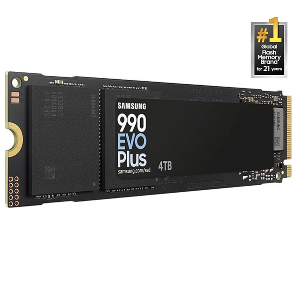 Samsung 990 EVO Plus 4TB V-NAND NVMe 2.0 M.2 2280 PCIe Gen4x4 Internal SSD