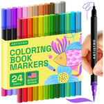 24-Count Artistro Brush & Marker Dual Tip Pens