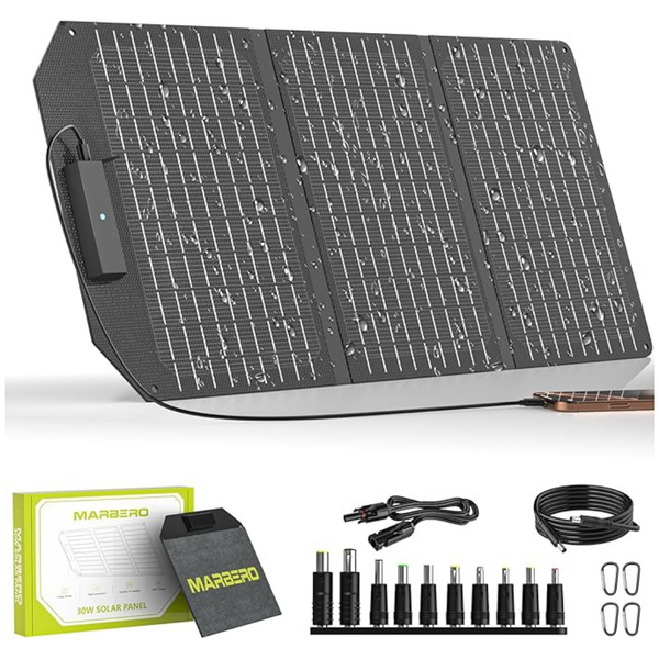 Portable Waterproof 30W USB & DC Output Foldable Solar Panel