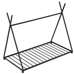 Metal Frame Twin Size Platform Bed with Triangle Structure