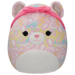 Squishmallows Original 12-Inch Michaela Rainbow Leopard With Pink Bandana