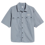 BDG Urban Men's Embroidered Short Sleeve Utility Button-Up Shirt