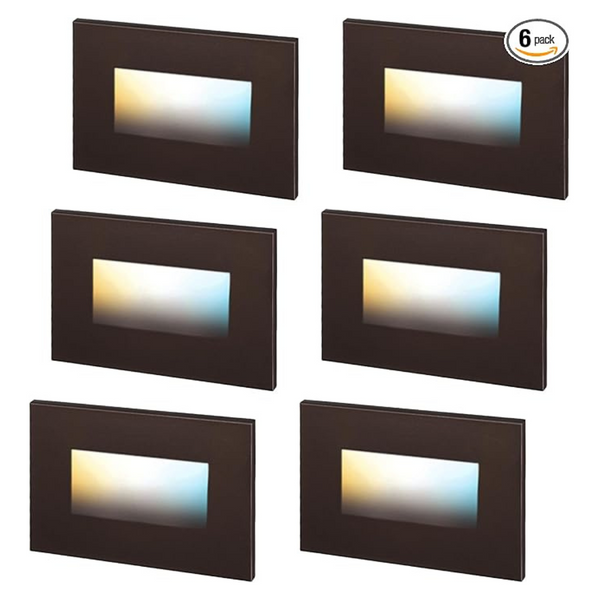 6-Pack LEONLITE 5CCT 120V LED Step Lights