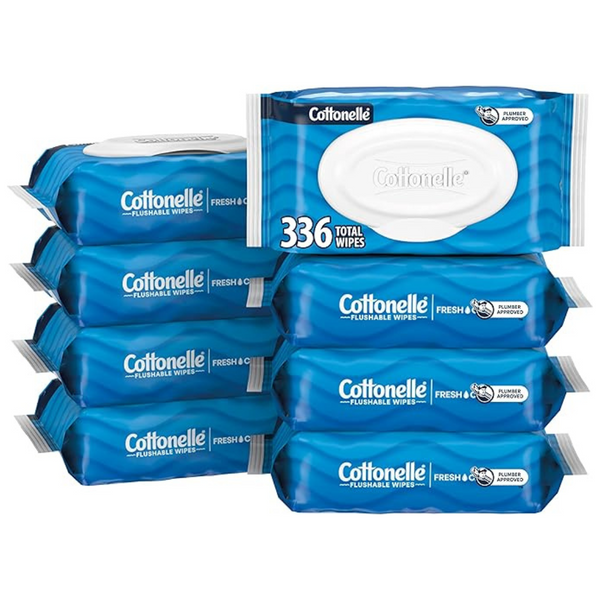 336-Count Cottonelle Fresh Feel Flushable Wet Wipes For Adults