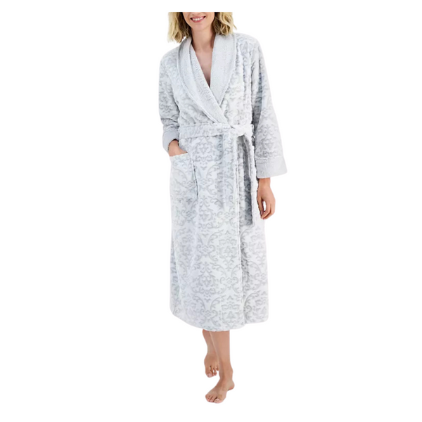 Charter Club Women's Long Embossed Plush Robe (2 Colors)