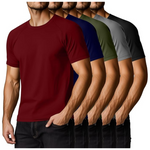 5-Pack Men's Crewneck Raglan Short Sleeve T-Shirts (Various)