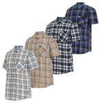 4-Pack Black Horse Men's Plaid Button Up Shirt