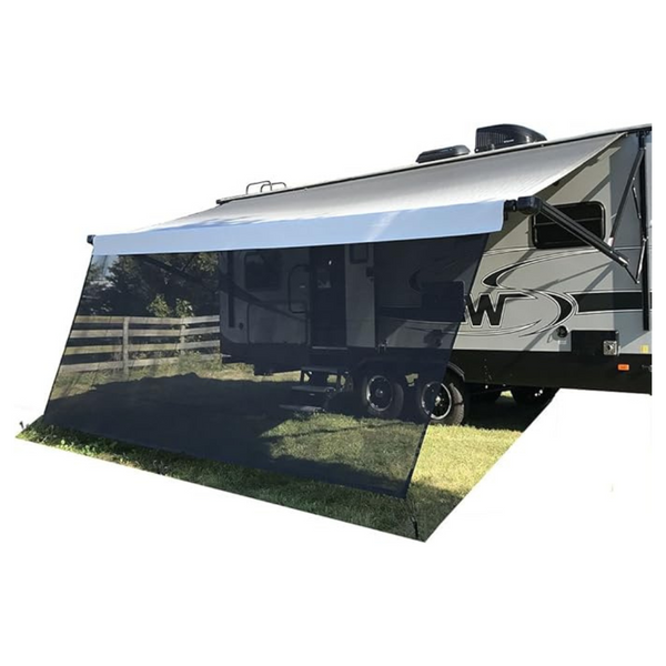 Tentproinc RV Awning Screen 8' X 15' 3'' Black Mesh Sunshade Camper