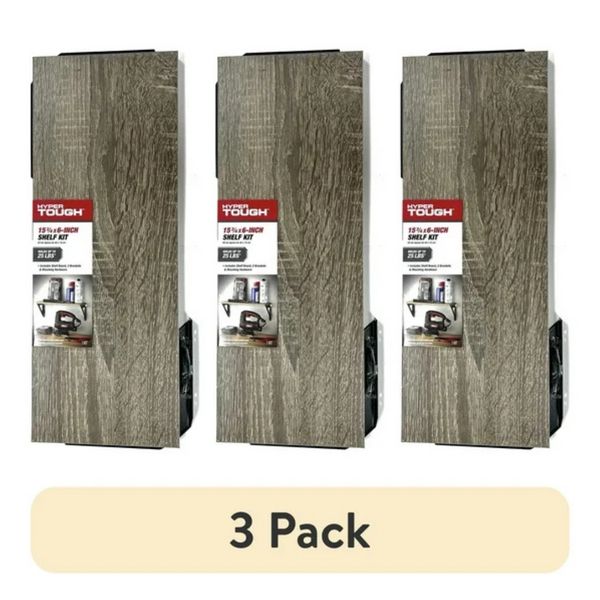 3-Pack Hyper Tough 15-3/4" x 6" Shelf Kit