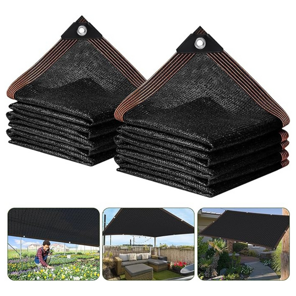 2-Pack 10ft x 6.6ft UV Resistant Sunblock Shade Net