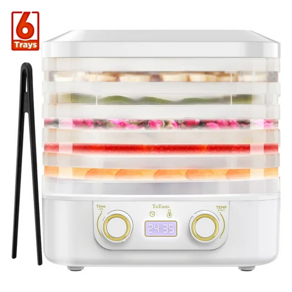 Tntants 6-Tray Food Dehydrator With Digital Adjustable 48H Timer