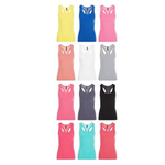 6-Pack Studio 33 Women's Solid Sleeveless Racerback Tank Top