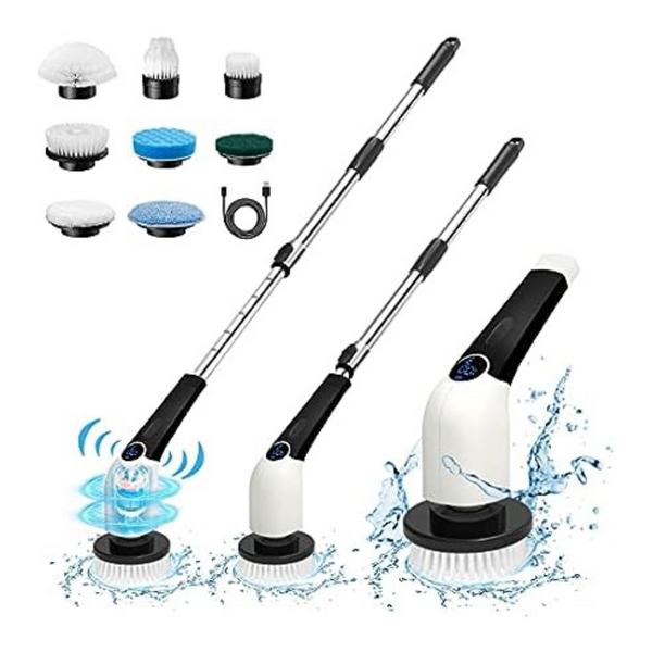 Keimi Electric Spin Cordless Voice Prompt Shower Cleaning Brush