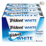 144-Count (9pk x 16ct) Trident White Sugar Free Gum (Peppermint)