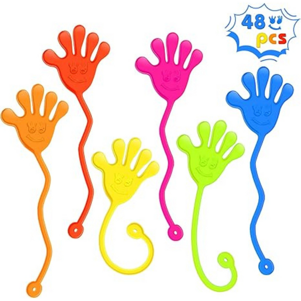 48-Piece Stretchy Sticky Hand Toy