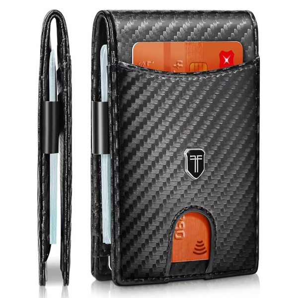 Men's Minimalist Leather ID Window Card Slim Wallet (4 Colors)