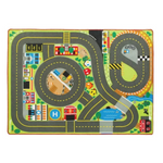79" x 60" Melissa & Doug Jumbo Roadway Activity Rug With 4 Signs