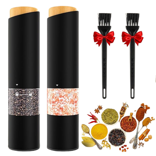 Battery-Operated Electric Salt And Pepper Grinder Set