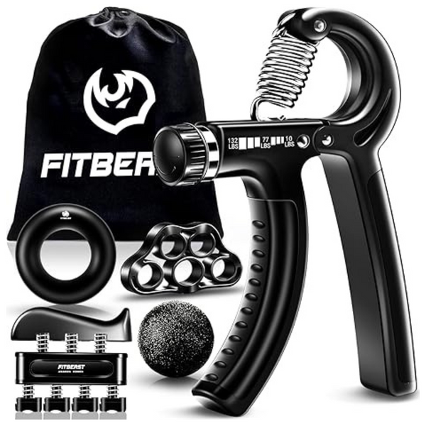 5-Pack FitBeast Hand Grip Strengthener Workout Kit (4 Colors)