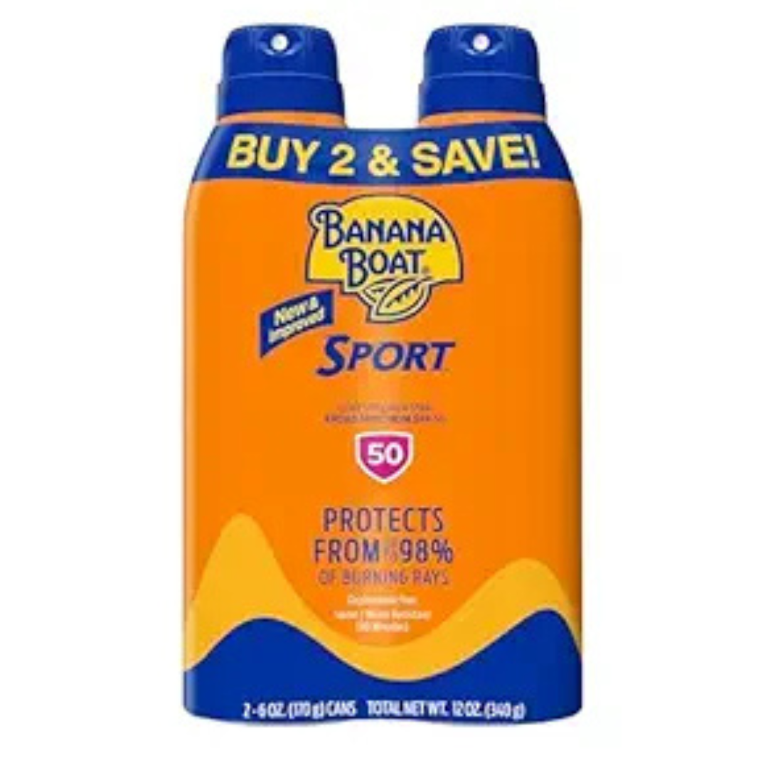 2-Pack 6oz Banana Boat Ultra Sport Performance Broad Spectrum Sunscreen