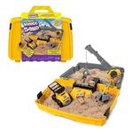 Kinetic Sand, Construction Site Folding Sandbox With 2Lbs Play Sand & Toy Truck