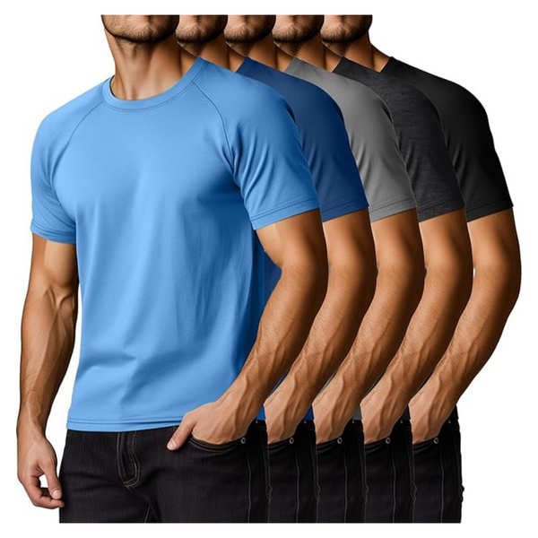 5-Pack August Alley Men's Big & Tall Raglan T-Shirt
